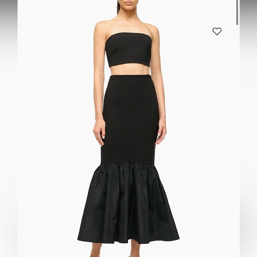 STAUD Black palladium strapless top BNWOT